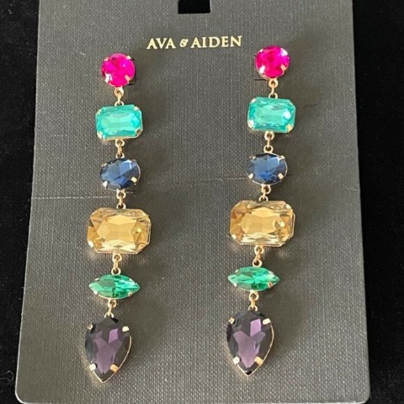 Ava & Aiden Jewelry - Ava and Aiden Multi-Color Stone Earrings NWOT